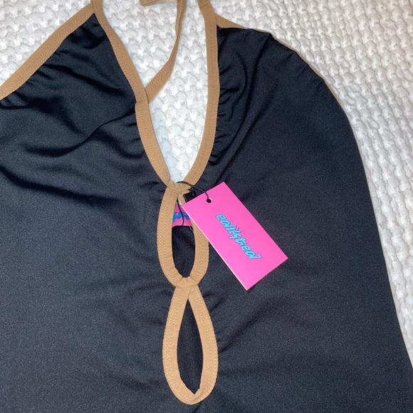 NWT - EDIKTED - BLACK CUT OUT HALTER DRESS - Picture 3 of 7